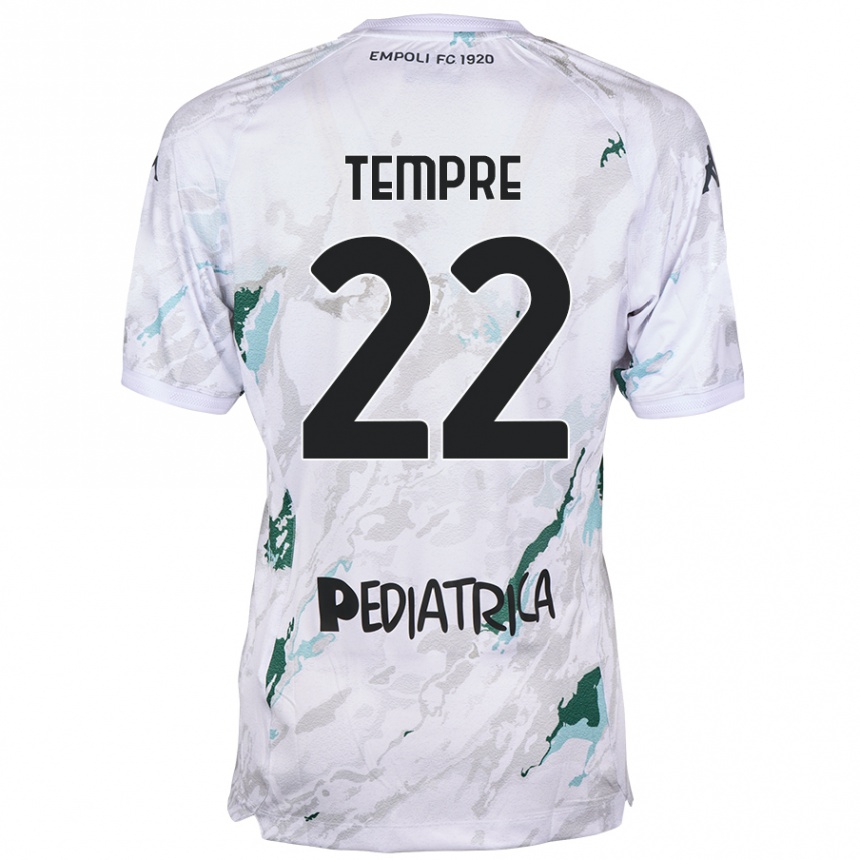 Enfant Football Maillot Michele Tempre #22 Gris Tenues Extérieur 2024/25