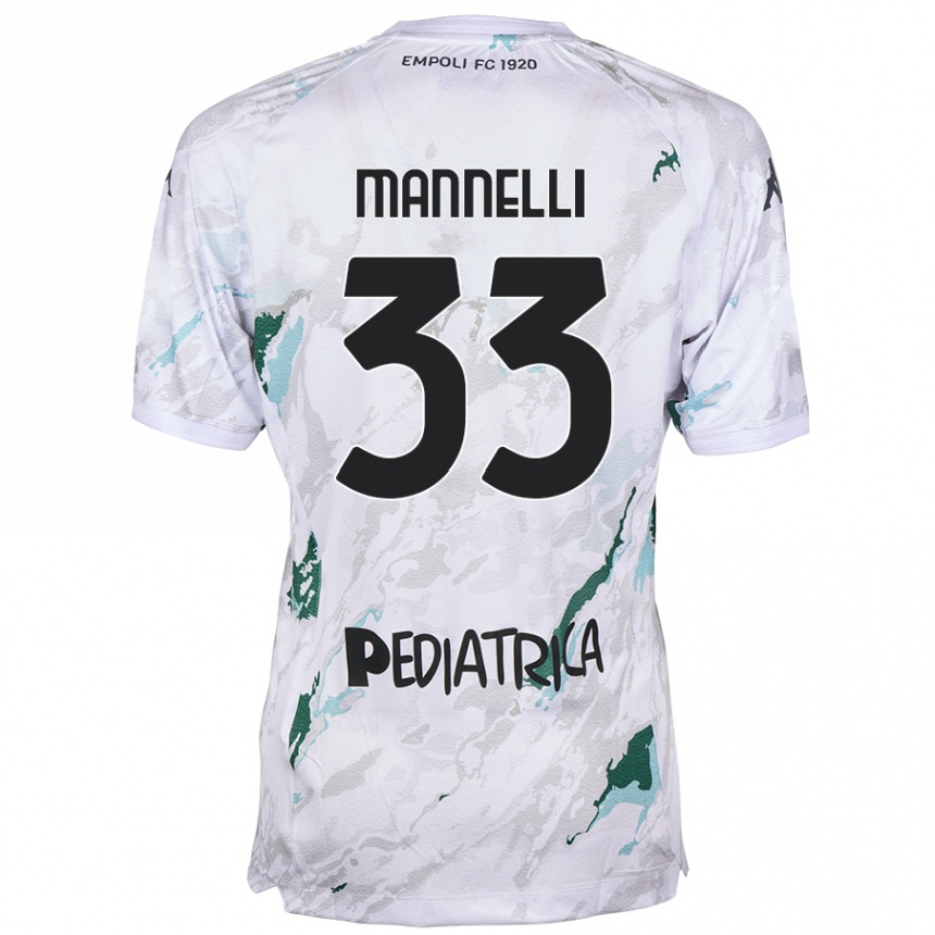 Enfant Football Maillot Matteo Mannelli #33 Gris Tenues Extérieur 2024/25