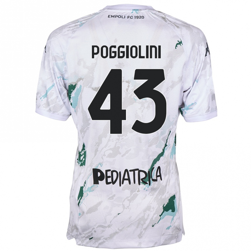 Enfant Football Maillot Duccio Poggiolini #43 Gris Tenues Extérieur 2024/25