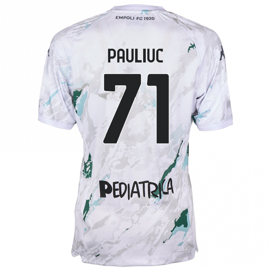 Enfant Football Maillot Nicolò Pauliuc #71 Gris Tenues Extérieur 2024/25