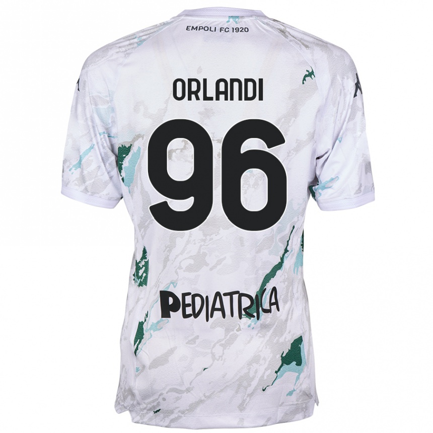 Enfant Football Maillot Andrea Orlandi #96 Gris Tenues Extérieur 2024/25