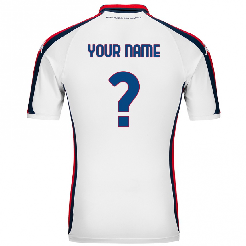 Enfant Football Maillot Votre Nom #0 Blanc Tenues Extérieur 2024/25