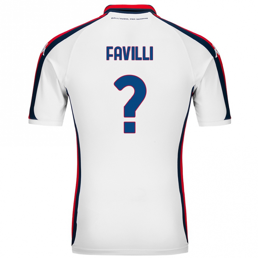 Enfant Football Maillot Andrea Favilli #0 Blanc Tenues Extérieur 2024/25