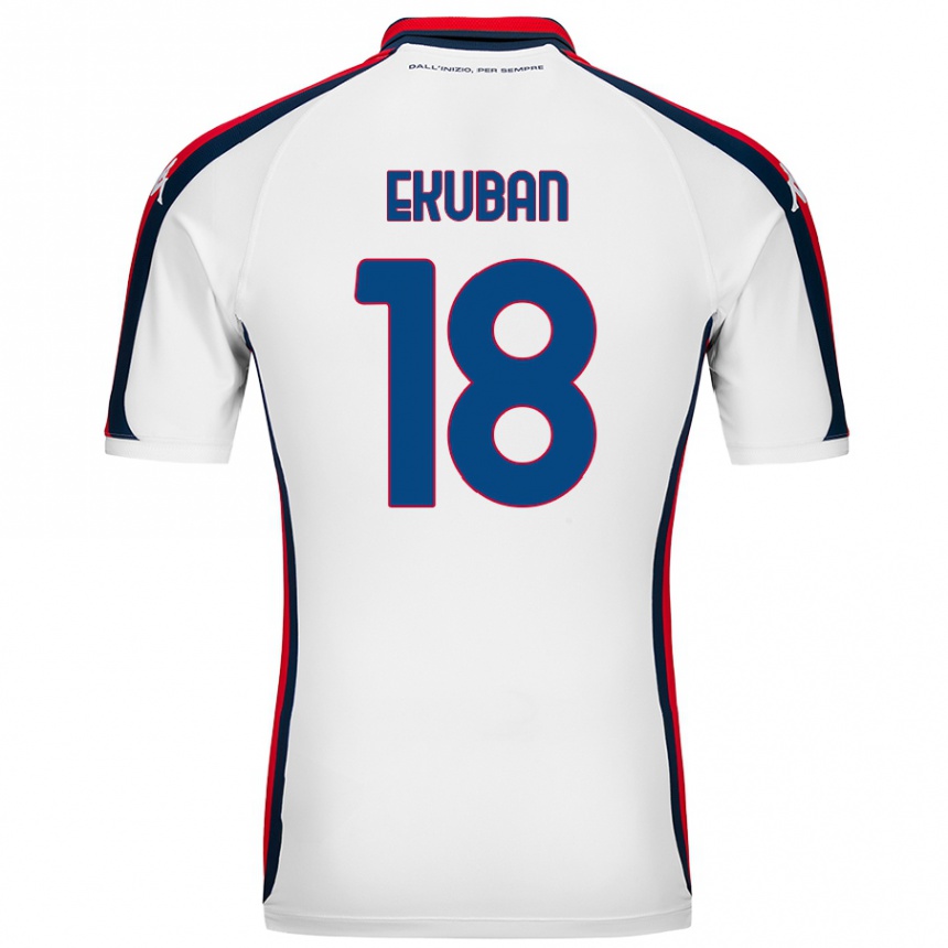 Enfant Football Maillot Caleb Ekuban #18 Blanc Tenues Extérieur 2024/25