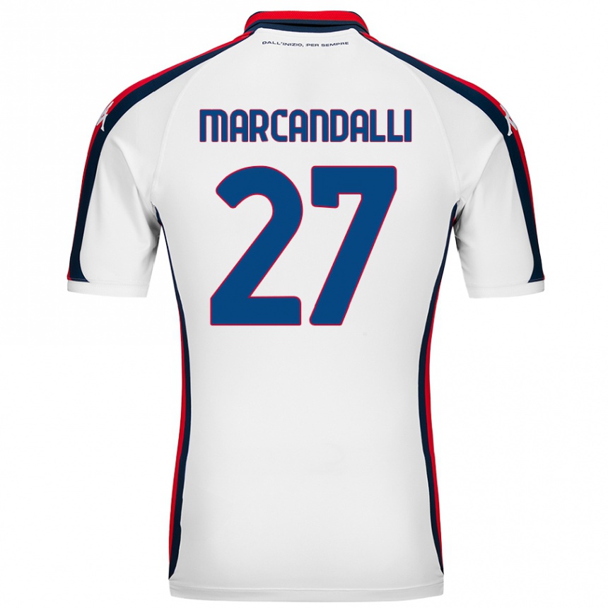 Enfant Football Maillot Alessandro Marcandalli #27 Blanc Tenues Extérieur 2024/25