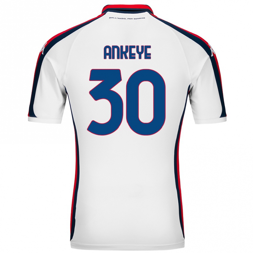 Enfant Football Maillot David Ankeye #30 Blanc Tenues Extérieur 2024/25