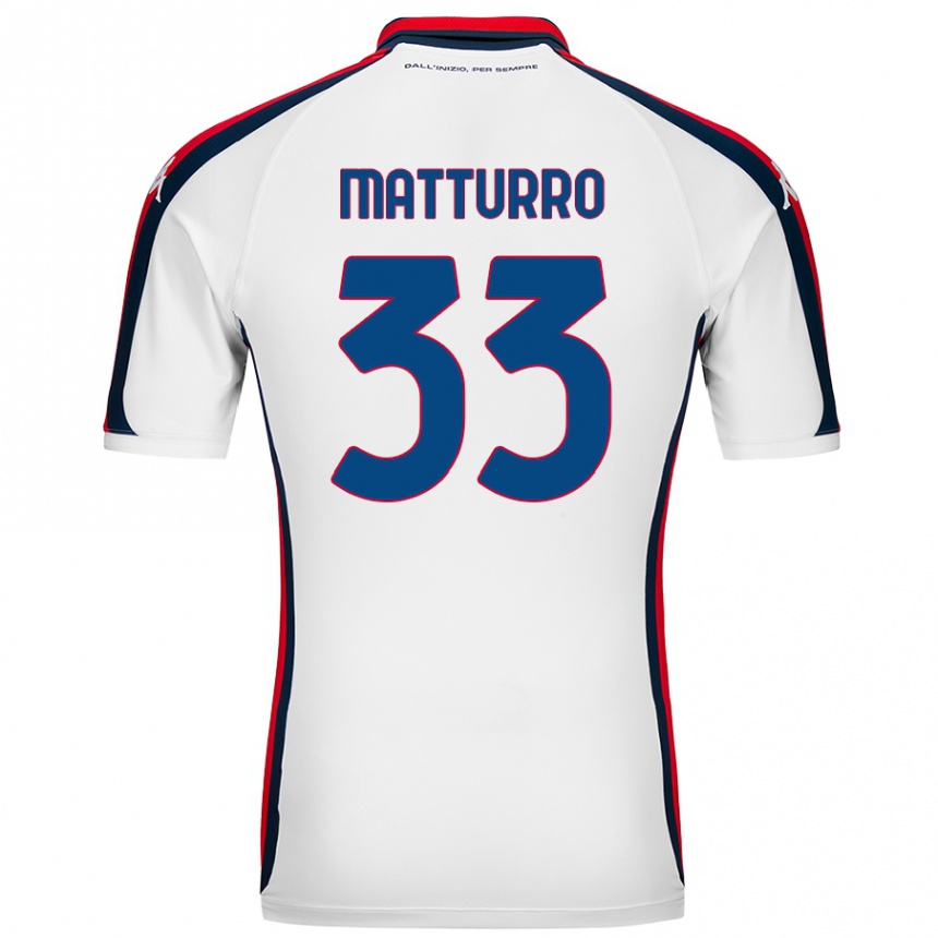 Enfant Football Maillot Alan Matturro #33 Blanc Tenues Extérieur 2024/25