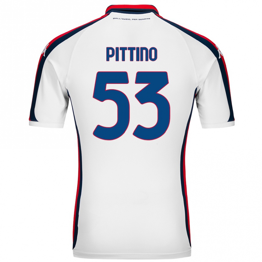 Enfant Football Maillot Tommaso Pittino #53 Blanc Tenues Extérieur 2024/25