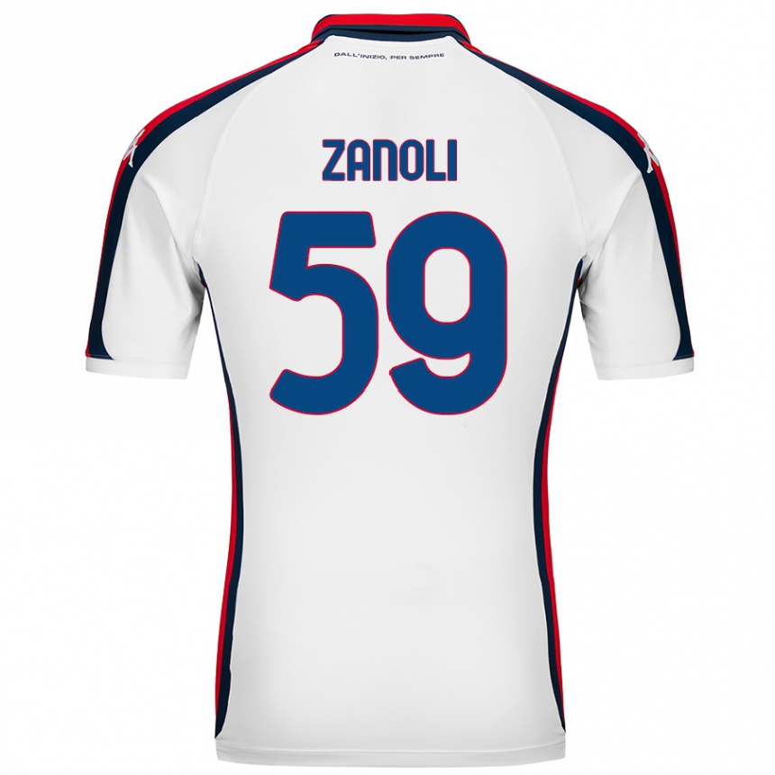 Enfant Football Maillot Alessandro Zanoli #59 Blanc Tenues Extérieur 2024/25