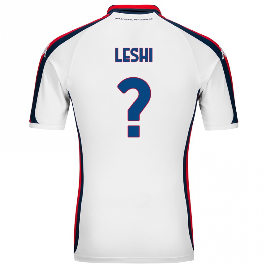 Enfant Football Maillot Arber Leshi #0 Blanc Tenues Extérieur 2024/25