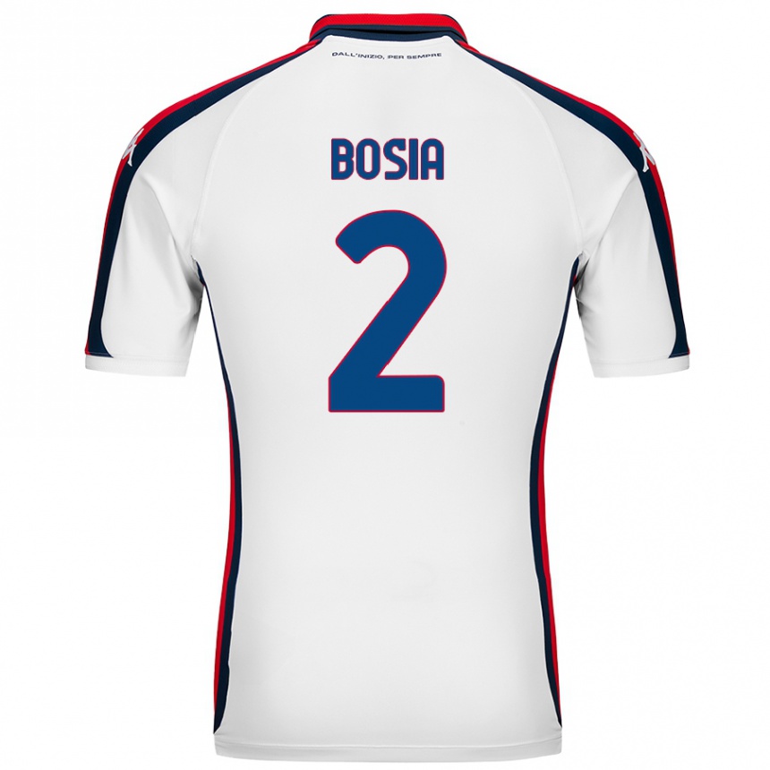 Enfant Football Maillot Davide Bosia #2 Blanc Tenues Extérieur 2024/25