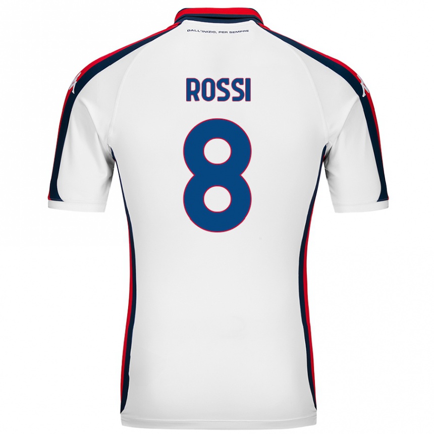 Enfant Football Maillot Gianluca Rossi #8 Blanc Tenues Extérieur 2024/25