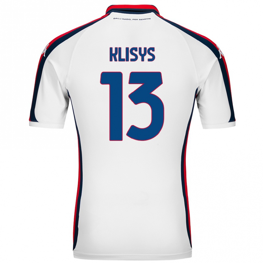 Enfant Football Maillot Lukas Klisys #13 Blanc Tenues Extérieur 2024/25