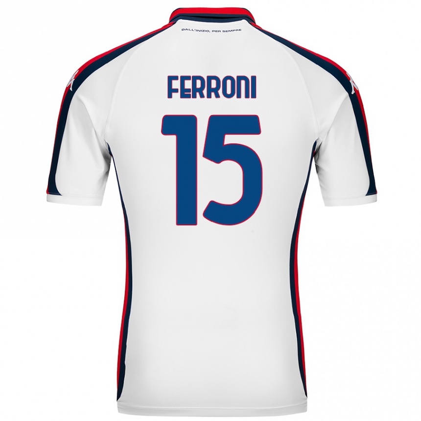 Enfant Football Maillot Leonardo Ferroni #15 Blanc Tenues Extérieur 2024/25