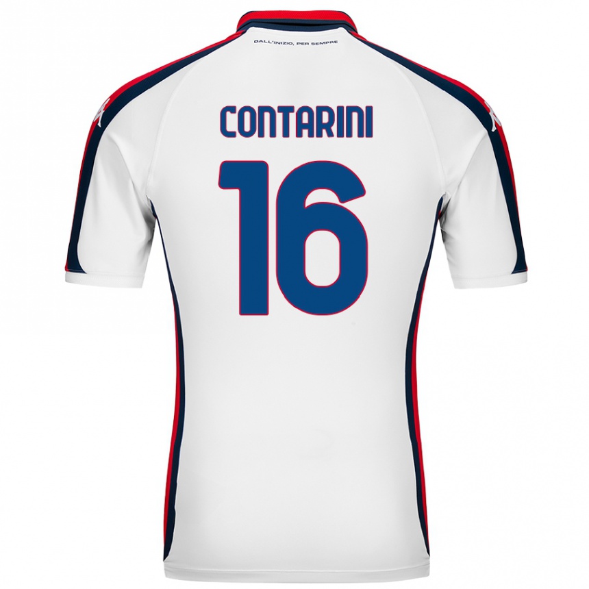 Enfant Football Maillot Jacopo Contarini #16 Blanc Tenues Extérieur 2024/25