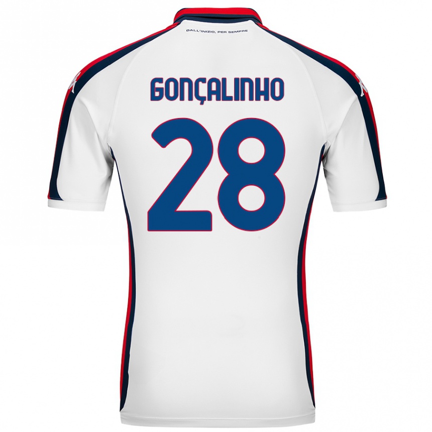 Enfant Football Maillot João Gonçalinho #28 Blanc Tenues Extérieur 2024/25