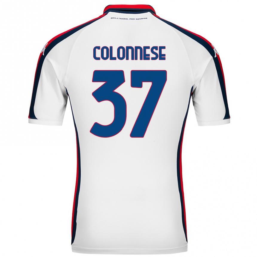 Enfant Football Maillot Lorenzo Colonnese #37 Blanc Tenues Extérieur 2024/25