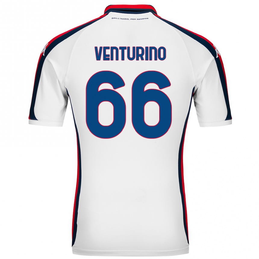 Enfant Football Maillot Lorenzo Venturino #66 Blanc Tenues Extérieur 2024/25