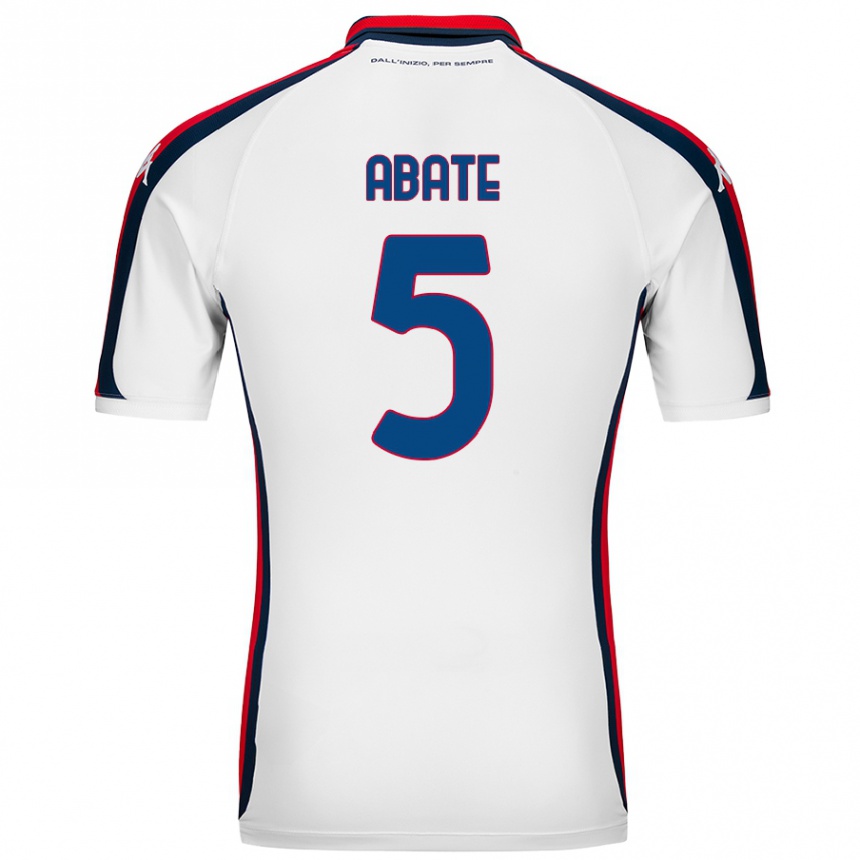 Enfant Football Maillot Giada Abate #5 Blanc Tenues Extérieur 2024/25