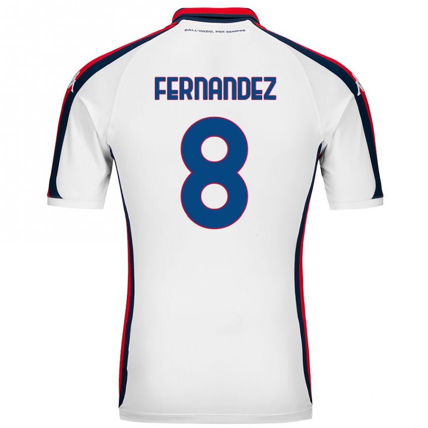 Enfant Football Maillot Maria Fernandez #8 Blanc Tenues Extérieur 2024/25