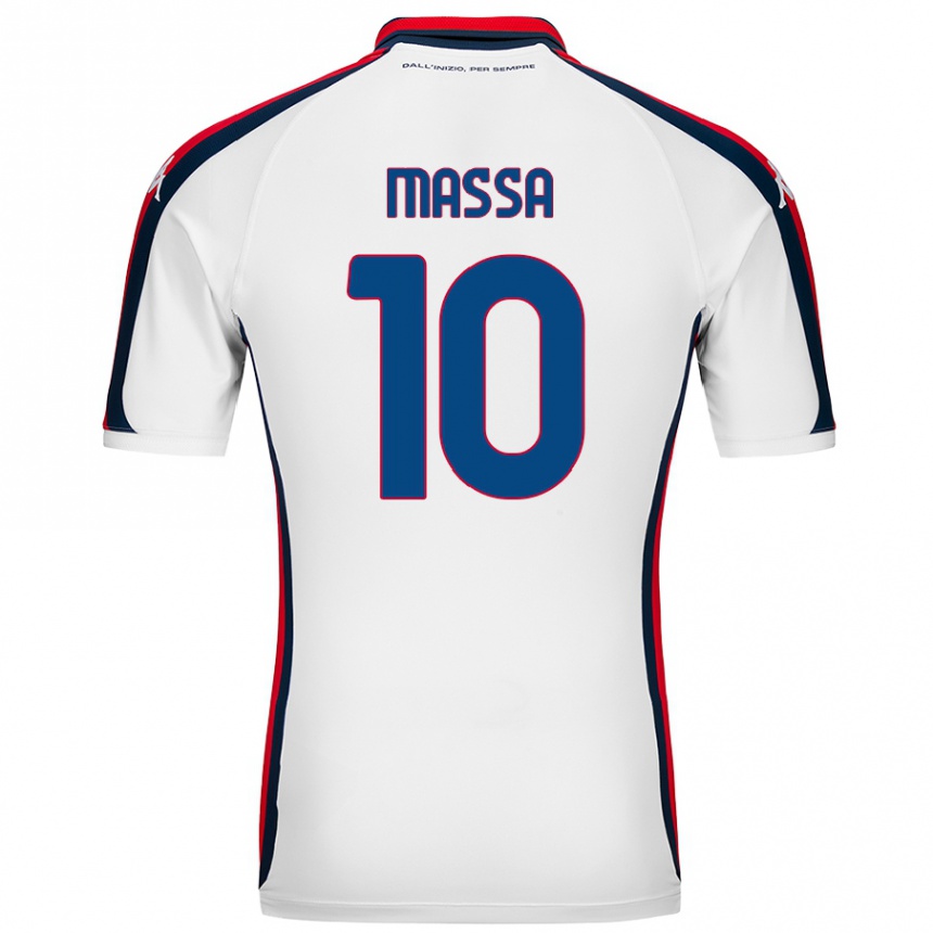 Enfant Football Maillot Alessandra Massa #10 Blanc Tenues Extérieur 2024/25