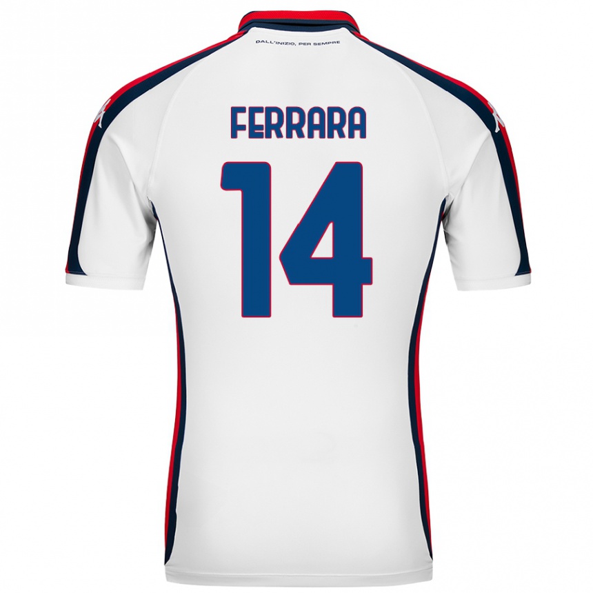 Enfant Football Maillot Anastasia Ferrara #14 Blanc Tenues Extérieur 2024/25