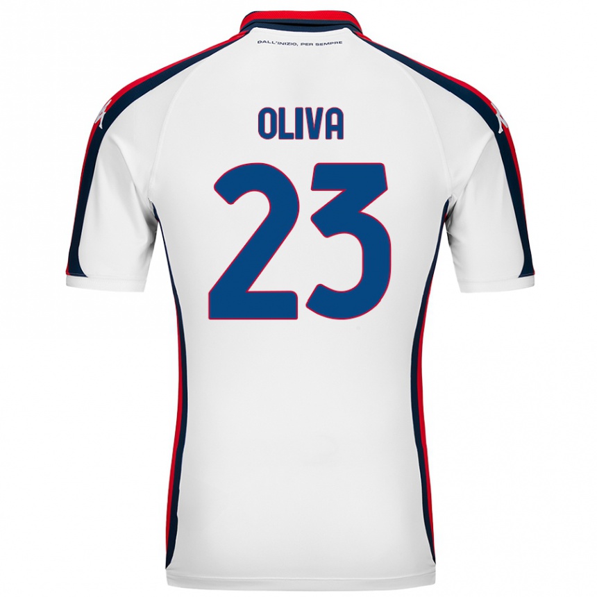 Enfant Football Maillot Eleonora Oliva #23 Blanc Tenues Extérieur 2024/25