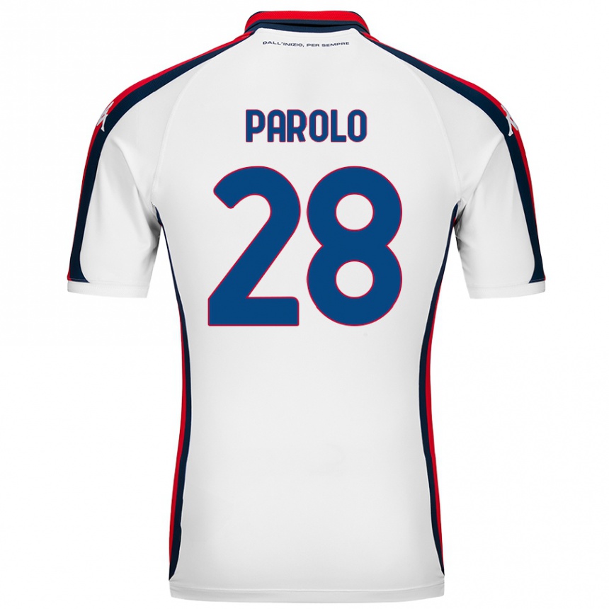 Enfant Football Maillot Lucrezia Parolo #28 Blanc Tenues Extérieur 2024/25