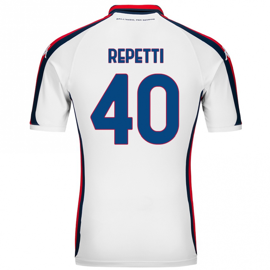 Enfant Football Maillot Chiara Repetti #40 Blanc Tenues Extérieur 2024/25