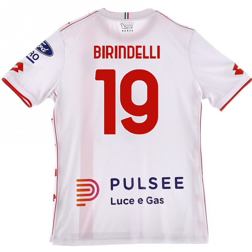 Enfant Football Maillot Samuele Birindelli #19 Blanc Rouge Tenues Extérieur 2024/25