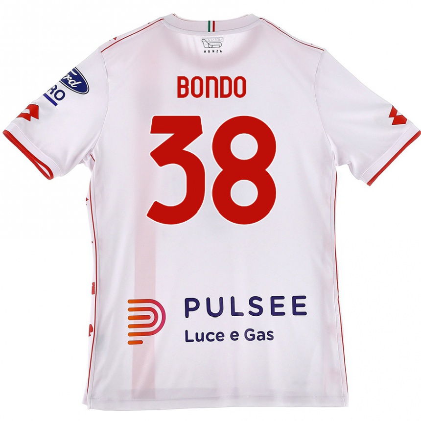 Enfant Football Maillot Warren Bondo #38 Blanc Rouge Tenues Extérieur 2024/25