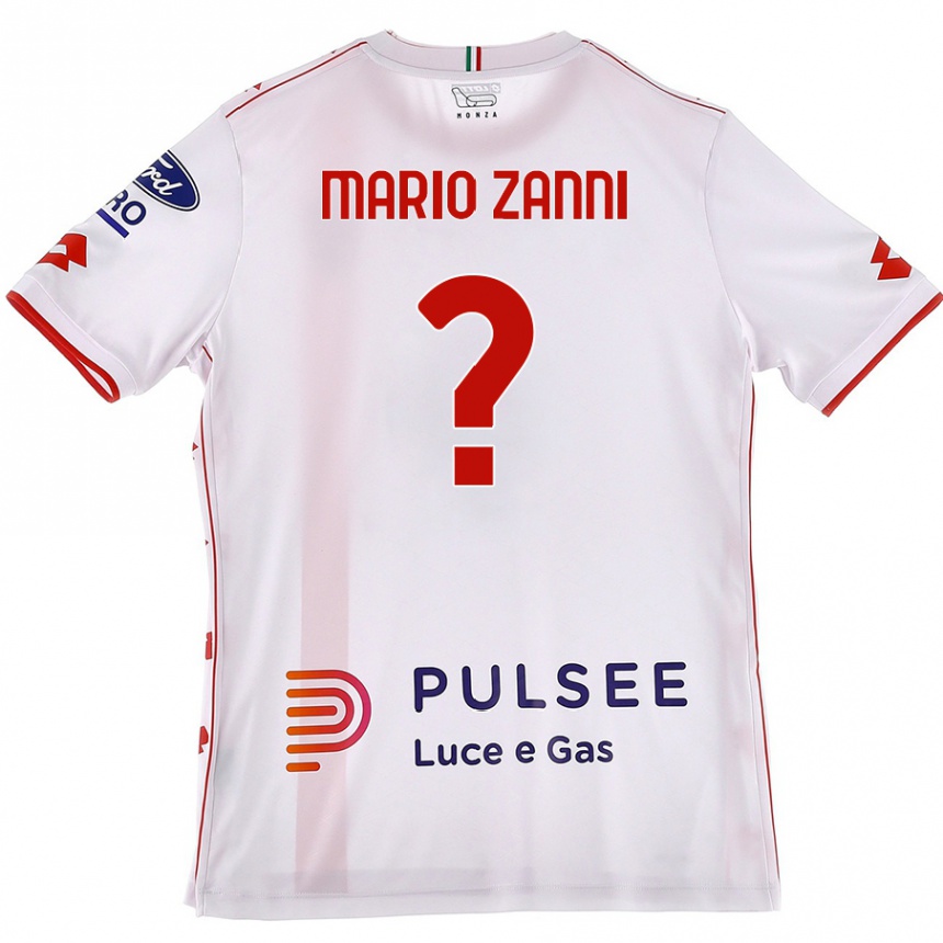 Enfant Football Maillot Mario Zanni #0 Blanc Rouge Tenues Extérieur 2024/25