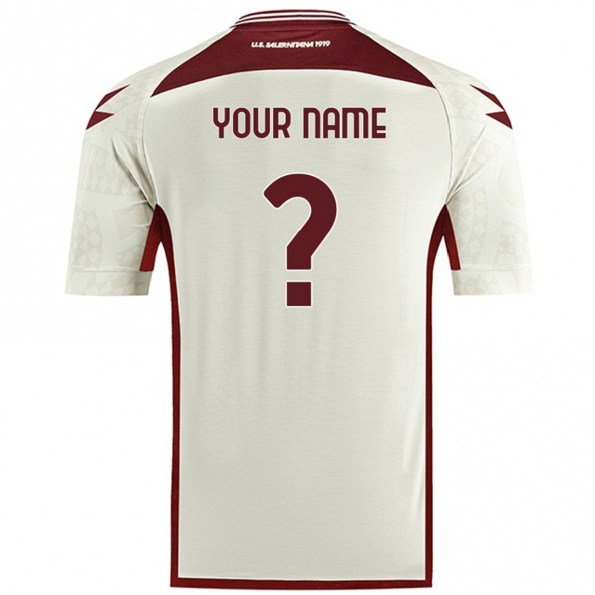 Enfant Football Maillot Votre Nom #0 Couleur Crème Tenues Extérieur 2024/25