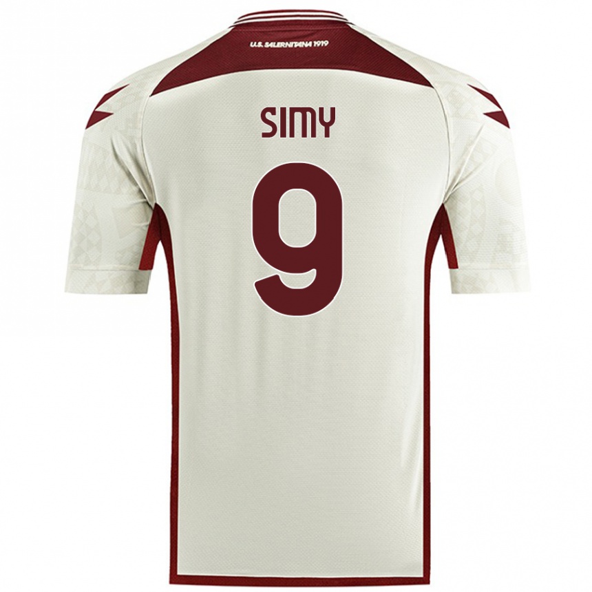 Enfant Football Maillot Simy #9 Couleur Crème Tenues Extérieur 2024/25