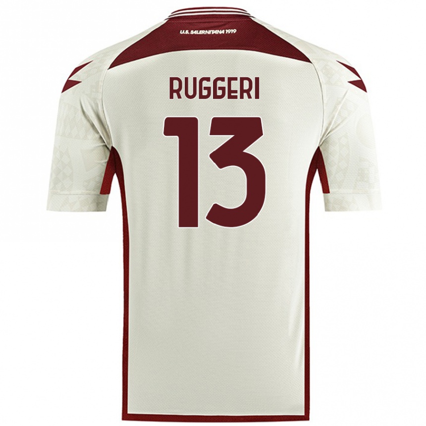 Enfant Football Maillot Fabio Ruggeri #13 Couleur Crème Tenues Extérieur 2024/25