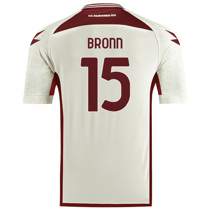 Enfant Football Maillot Dylan Bronn #15 Couleur Crème Tenues Extérieur 2024/25