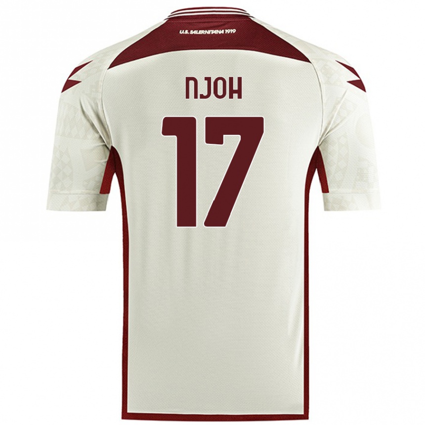 Enfant Football Maillot Lilian Njoh #17 Couleur Crème Tenues Extérieur 2024/25