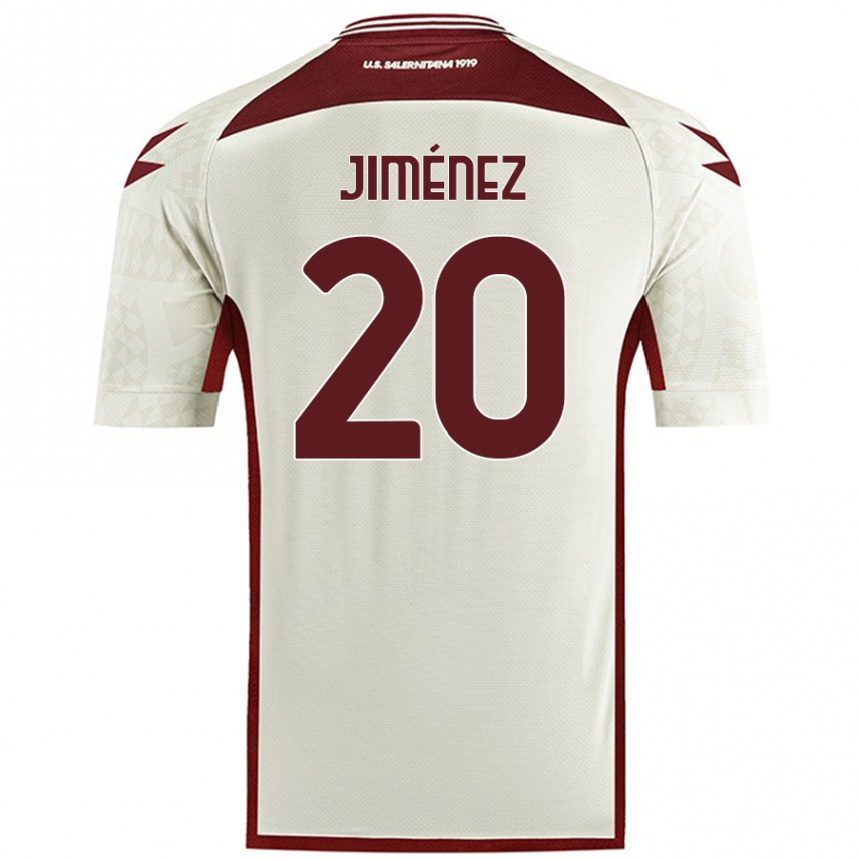 Enfant Football Maillot Kaleb Jiménez #20 Couleur Crème Tenues Extérieur 2024/25