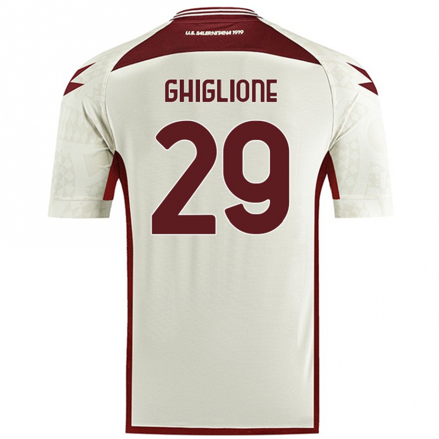 Enfant Football Maillot Paolo Ghiglione #29 Couleur Crème Tenues Extérieur 2024/25