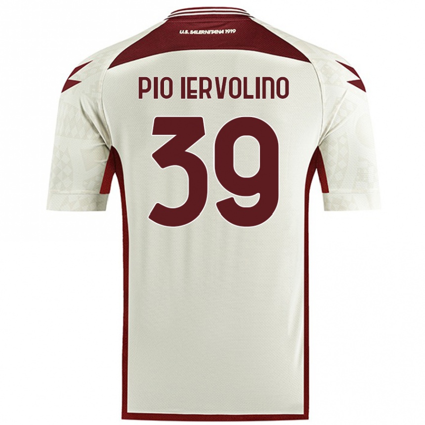 Enfant Football Maillot Antonio Pio Iervolino #39 Couleur Crème Tenues Extérieur 2024/25