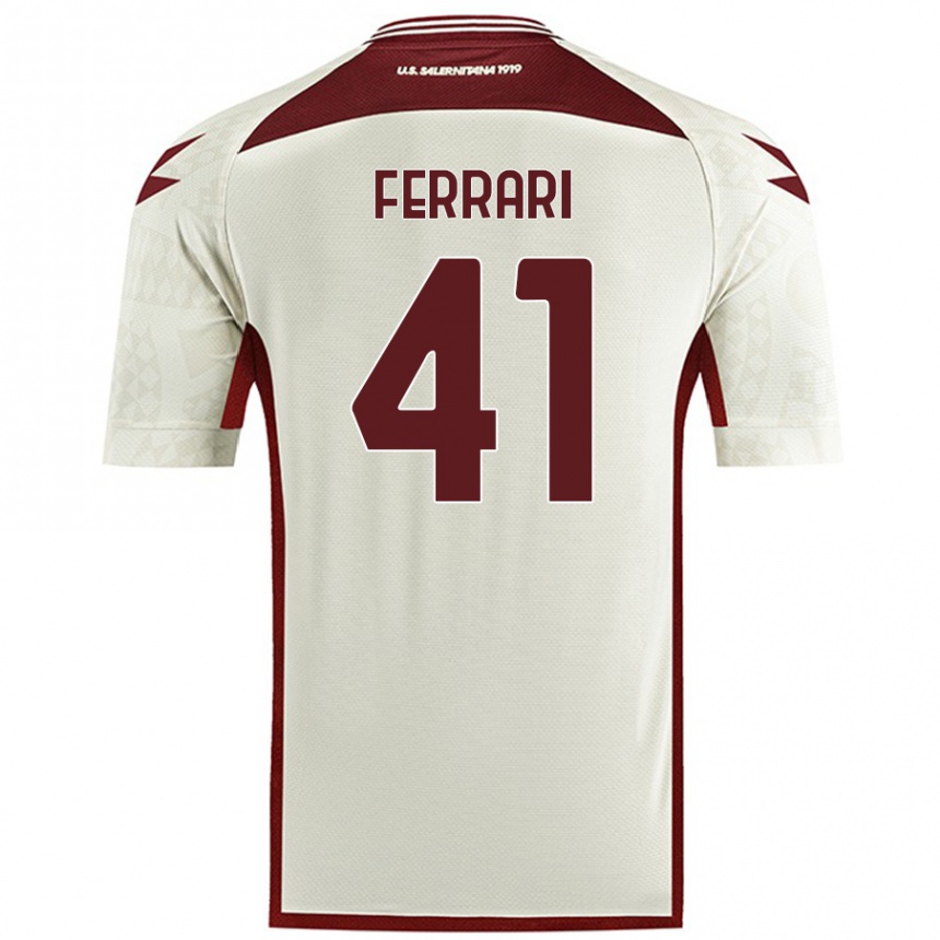 Enfant Football Maillot Tommaso Ferrari #41 Couleur Crème Tenues Extérieur 2024/25