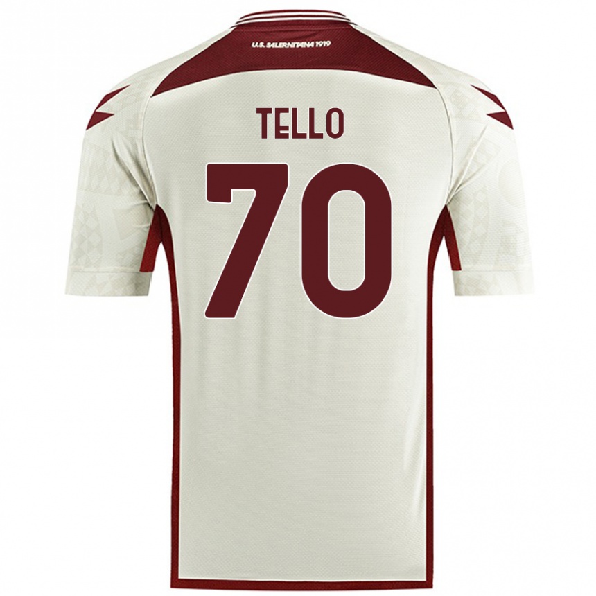 Enfant Football Maillot Andrés Tello #70 Couleur Crème Tenues Extérieur 2024/25