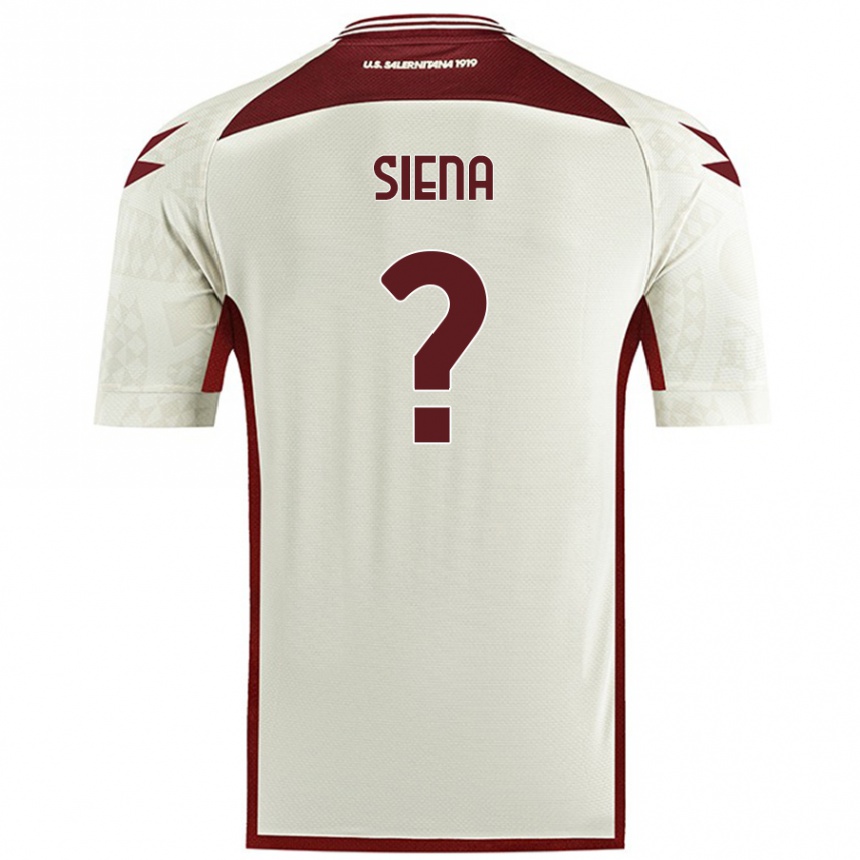 Enfant Football Maillot Francesco Siena #0 Couleur Crème Tenues Extérieur 2024/25