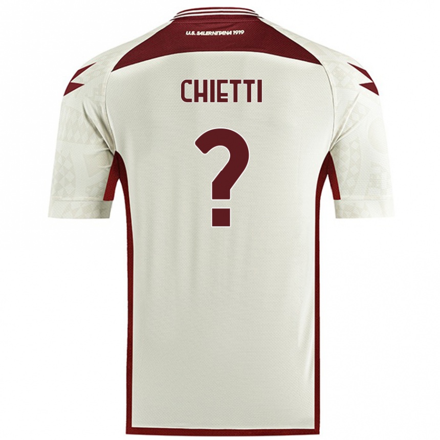 Enfant Football Maillot Francesco Chietti #0 Couleur Crème Tenues Extérieur 2024/25