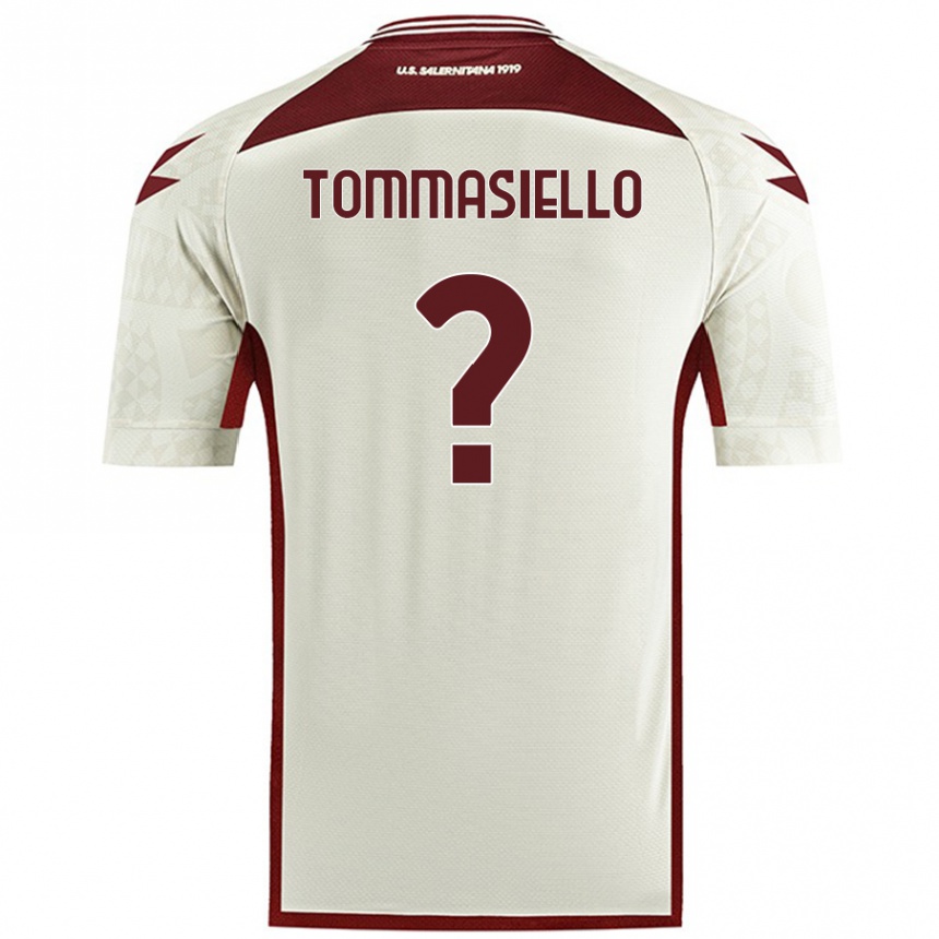 Enfant Football Maillot Francesco Tommasiello #0 Couleur Crème Tenues Extérieur 2024/25