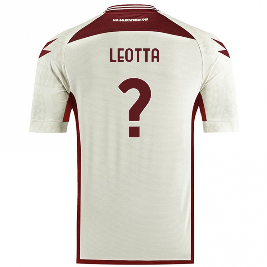 Enfant Football Maillot Mario Leotta #0 Couleur Crème Tenues Extérieur 2024/25