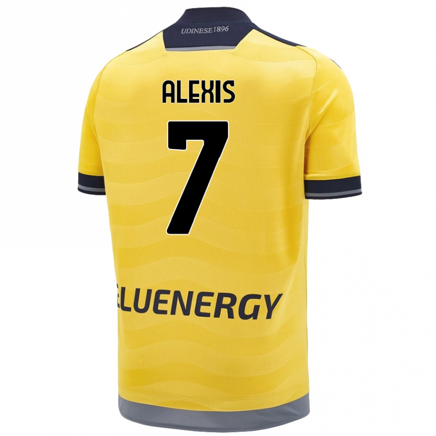 Enfant Football Maillot Alexis Sanchez #7 Doré Tenues Extérieur 2024/25