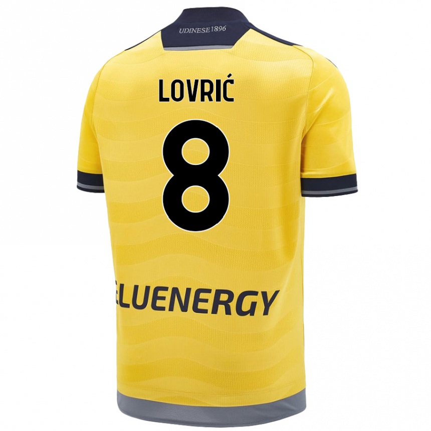 Enfant Football Maillot Sandi Lovrić #8 Doré Tenues Extérieur 2024/25