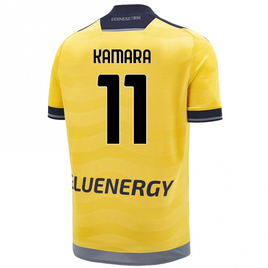 Enfant Football Maillot Hassane Kamara #11 Doré Tenues Extérieur 2024/25