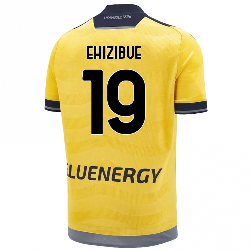 Enfant Football Maillot Kingsley Ehizibue #19 Doré Tenues Extérieur 2024/25